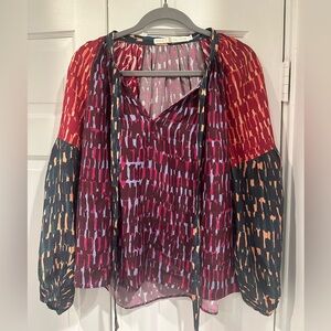 Marie Oliver Silk Multiprint Blouse